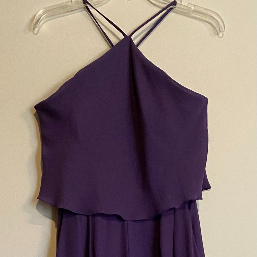 Halter plum purple jumpsuit size 8